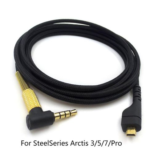Câble de casque de jeu détachable de 2 m 78 pouces de long pour Arctis 3 5 7 Pro