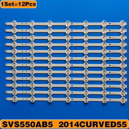 12 pièces/Kit LED bande pour 2014CURVED55 TFLUC550UHD300CB 55PUS8700 12 55PUS8700/12 LTA550FW01 SVS550AB5 TX-55CR430B TX-55CR430E CHINA