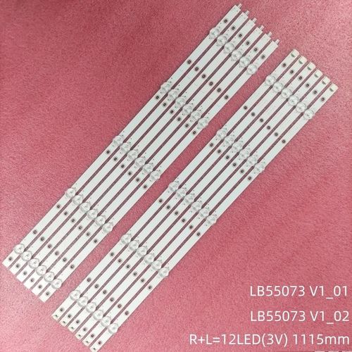 Bande de rétroéclairage LED, 10 lampes, pour 55PUS7393/12 55PUS7503 55PUS7303 55PUS6753 55PUS6703 55PUS6162 55PUS6262 LB55073 V1_02 V0_01 CHINA