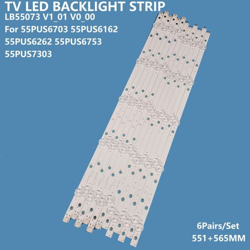 Barre lumineuse de rétro-éclairage pour téléviseur LCD, compatible avec Philips 55PUS7503 55PUS7303 CHINA