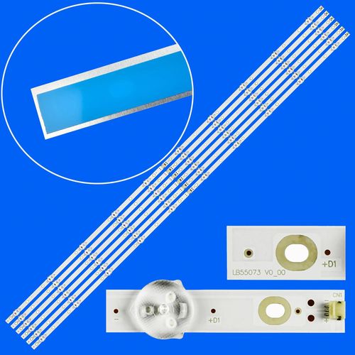 Bande de rétro-éclairage LED pour 55PUS6503/12 55PUS6412 55PUS7503 55PUS6162 55PUS6262 55PUS6753 55PUS7303 55PUS6703 TPT550U1 LB55073 V1 Pologne
