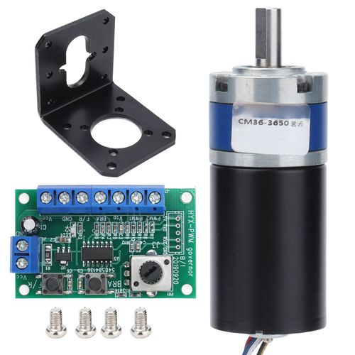 Kit de réduction de vitesse de moteur à engrenages planétaire sans balais, arbre D, DC 12V, avec contrôleur, 230 tr/min
