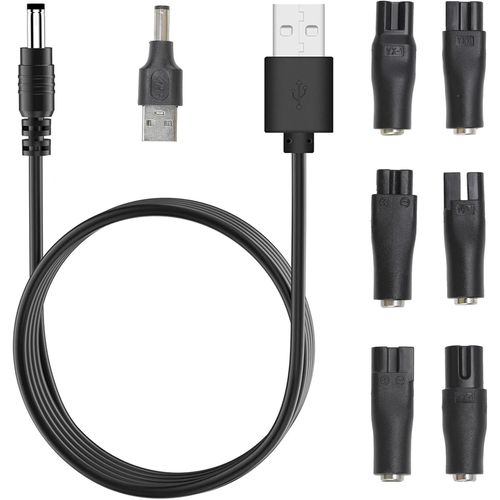 Mondodigitale-7pcs 5v Usb C Chargeur Pour Rasoir, Câble Universel Pour Différentes Marques De Rasoir Kit De Chargeur De Rasoir Avec Câble De Charge Typec Pour Rasoir Électriques Tondeuse Cheveux