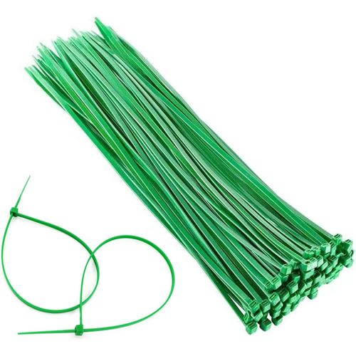 MONDODIGITALE-Lot De 100 Petits Attaches De Câble Vertes Autobloquantes | 200 X 2,5 Mm | Attaches De Câble Réglables Multi-Usages | Attaches De Câble Réutilisables | Petit Serre-Câble Pour Maison, Ja
