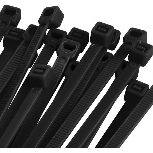 MONDODIGITALE-50 Pièces Serre-Câble Noir 300X4,8 Mm Colliers De Serrage En Plastique Autobloquants Résistance À La Traction 22Kg Pour Gestion Cable