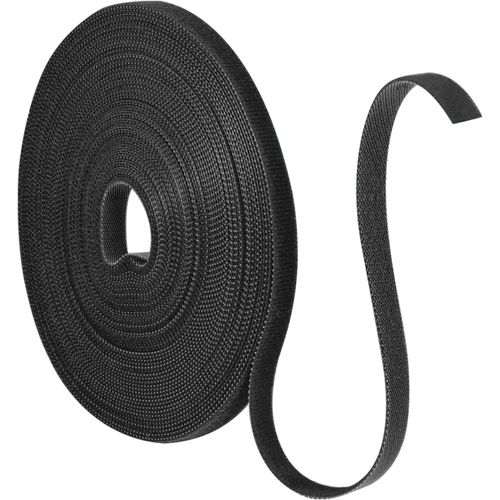 MONDODIGITALE-10 Mm X 15 M Attache Cable, Ruban Serre-Câble Cable Management Sangles Câble Réutilisable Pour L'Organisateur De Câble(Noir)
