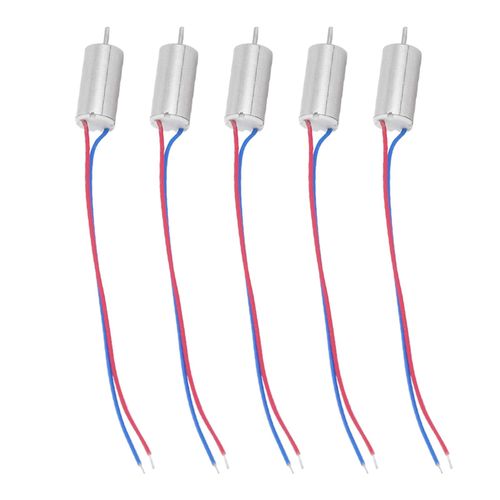 5 pièces 6x12mm Micro moteur sans noyau 3.7V 21800 tr/min pour modèle d'avion/jouet/quadrirotor