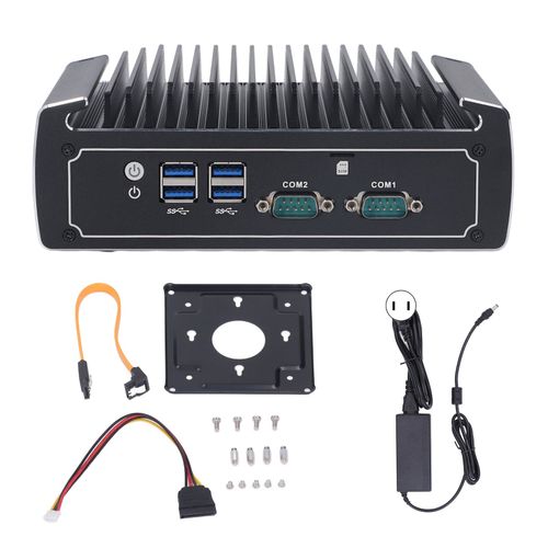 Mini PC puissant 8G stockage 128G mémoire sans ventilateur intégré ordinateur industriel ordinateur de bureau industriel 100-240V prise américaine