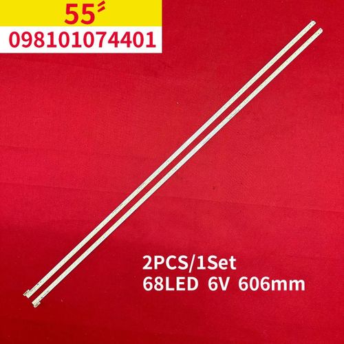 2pcs 602mm LED Rétro-Éclairage bande 68 gible Pour 55 ""TV L55M4-AA 098101074400 098101074401 1712-0400-4190 68 gible 1set