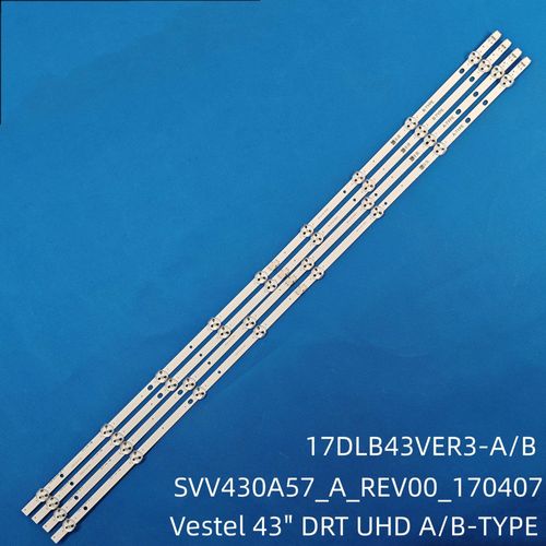 Bande de rétroéclairage LED pour VESTEL 43 ""DRT UHD A-Type REV0.3 VES430QNDB-2D-N11 Continental Edison CELED43S0119v1. LT-43C870 43U6863DB