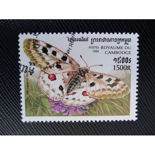 Timbre Cambodge Y T 1617 Apollo (Parnassius Apollo) 1999 (140509 )