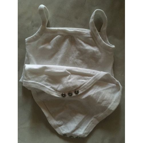 Body Blanc Bébé Garçon / Fille Sans Manche Sweet &amp Soft Taille 50/56