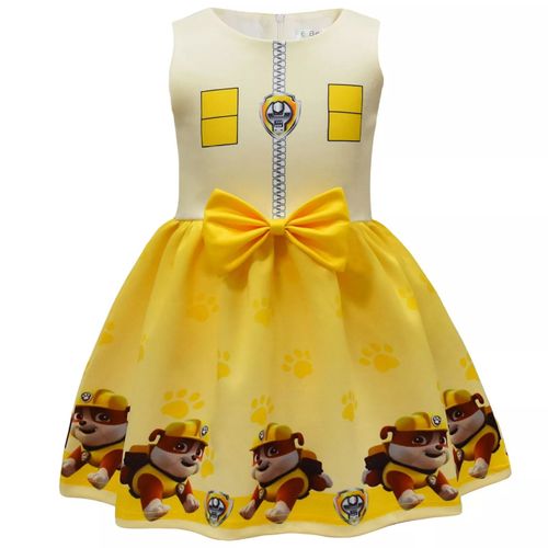 Robe À N?ud Papillon Pour Fille Paw Patrol Cartoon Marshall Skye Rubble