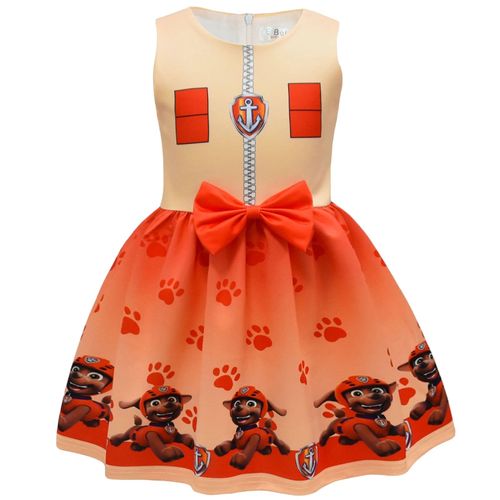 Robe À N?ud Papillon Pour Fille Paw Patrol Cartoon Marshall Skye Rubble