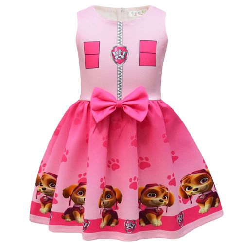 Robe À N?ud Papillon Pour Fille Paw Patrol Cartoon Marshall Skye Rubble
