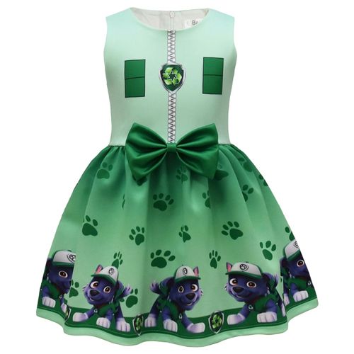 Robe À N?ud Papillon Pour Fille Paw Patrol Cartoon Marshall Skye Rubble