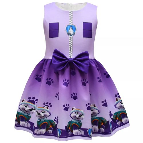 Robe À N?ud Papillon Pour Fille Paw Patrol Cartoon Marshall Skye Rubble