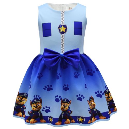 Robe À N?ud Papillon Pour Fille Paw Patrol Cartoon Marshall Skye Rubble
