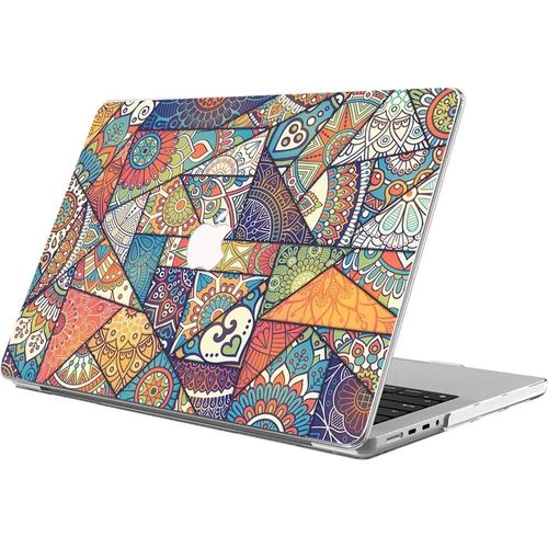 Coque pour MacBook Pro 16 Pouces 2024 2023 2021 M4 M3 M2 M1 Pro/Max, Protection Rigide Antidérapante Motif Vitrail - E.F.Connection