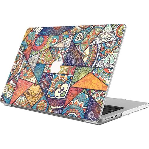Coque pour MacBook Pro 16 Pouces 2024 2023 2021 M4 M3 M2 M1 Pro/Max, Protection Rigide Antidérapante Motif Vitrail - E.F.Connection