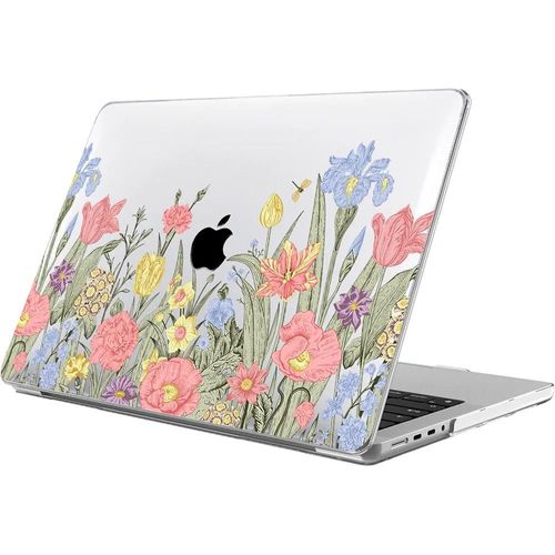 Coque pour MacBook Air 15 Pouces M4 M3 M2 2025 2024 2023, Protection Rigide Légère Antidérapante Motif Fleur Floraison - E.F.Connection