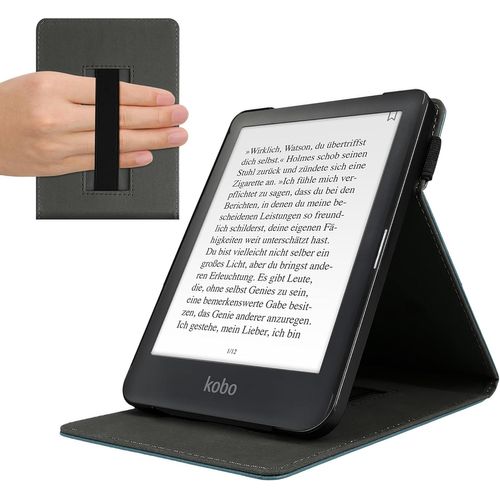 Étui Pour Liseuse Électronique Compatible Avec Kobo Aura One - Étui Housse Rabat Liseuse Simili Cuir Noir[Kin5221079]