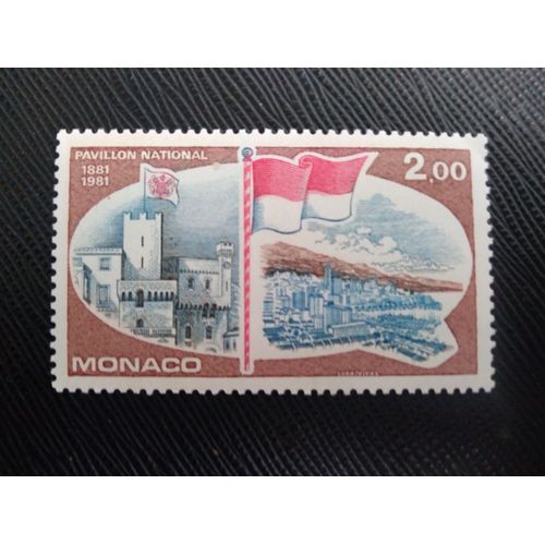Timbre Monaco Y T 1277 Centenaire Du Drapeau Monégasque 1981 (150509 )