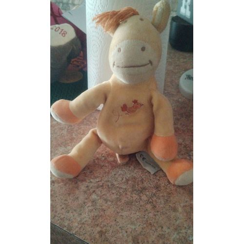 doudou girafe amtoys jaune