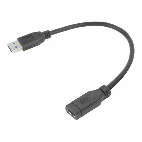 ACT - Adaptateur USB - USB type A (M) pour 24 pin USB-C (F) - USB 3.2 Gen 1 - 20 cm - up to 5 Gbps data transfer rate - noir