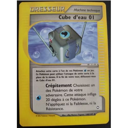 Pokémon Cube D'Eau 01 140 / 147 Aquapolis Wizards
