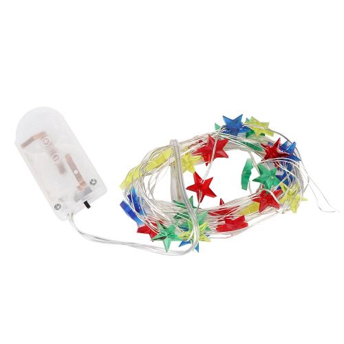 Guirlande Lumineuse Pentagramme De 3 Metres, 30 Led, Coloree, Pour Decoration D'interieur Ou D'exterieur, Fete