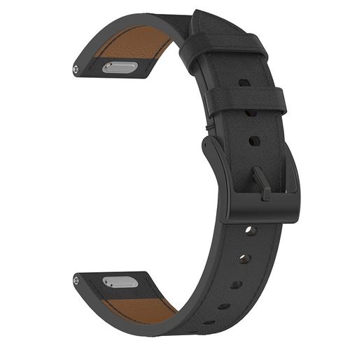 Lichifit - Bracelet De Montre Compatible Avec Oppo Watch X2 Mini - En Cuir Véritable - 18mm - Noir