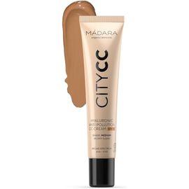 Organic Skincare | Cc Crème Anti-Pollution Spf15 Beige Moyen - 40 Ml, À L'acide Hyaluronique Et Protection Solaire Uva/Uvb À Large Spectre, Texture Légère Et Soyeuse, Certifiée Ecocert 