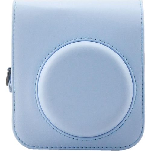 Étui de protection compatible avec appareil photo instantané Fujifilm Instax Mini 12 avec poche pour accessoires et sangle réglable, bleu, Mallette cosmétique