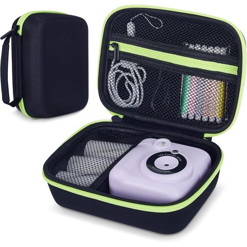 Etui pour Appareil Photo Compatible pour CAMCLID/HiMont/ASTGMI/Dylanto/GREENKINDER/Gofunly Appareil Photo Instantané Enfant, E¿tui Re¿sistant aux Chocs avec Dragonne - étui Uniquement (Noir)