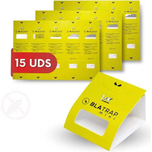 15 PCS - Pièges à Cafards Adhésifs | Capture Physique sans Insecticide, pour Usage Domestique et Commercial ¿ Produit Fabriqué en Italie (15 unités)