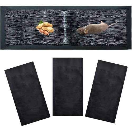 Piege a Souris Colle Collant 3 Pièces Grande Taille 120 x 28 cm Piège à Souris Pièges à Rats Plaques de glu Anti Souris Anti Rat pour Rat Cafard Scolopendre Punaise Tapis Collant pour Dératiser