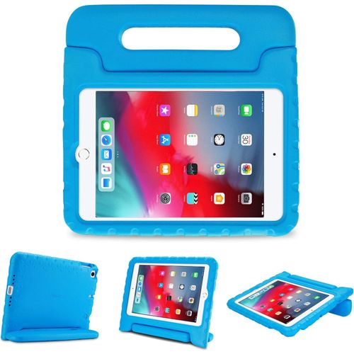 Coque Enfant Antichoc Pour Ipad Mini 5/Mini 4(7.9 Pouces), A2133 A2124 A2126 A2125 A1538 A1550, Étui Housse De Protection Maximale, Très Résistante En Silicone, Poignée Réglable-Bleu
