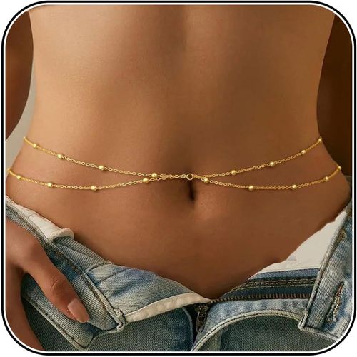 Chaînes De Taille Femmes Plaqué Or 18k, Ceinture Réglable Avec Maillons Métalliques, Chaîne Corporelle Légère Et Durable De Différents Styles Pour Chaque Occasion
