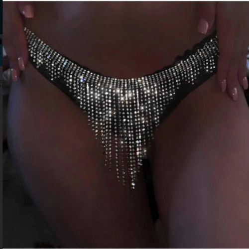 Sexy String Culotte Chaîne Décorative Argent Gland Taille Chaîne Corps Chaîne Bijoux Accessoires Réglable Pour Femmes Et Filles (Chaîne De Poitrine Non Incluse)