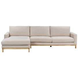 Canapé D'angle À Droite En Tissu Beige Siggard