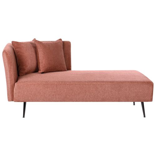 Chaise Longue Côté Gauche En Tissu Rouge Riom
