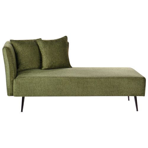 Chaise Longue Côté Gauche En Tissu Vert Riom