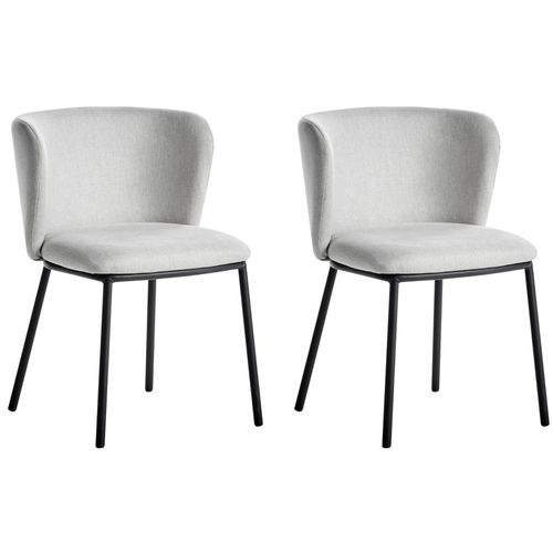 Lot De 2 Chaises De Salle À Manger Mina Gris Clair