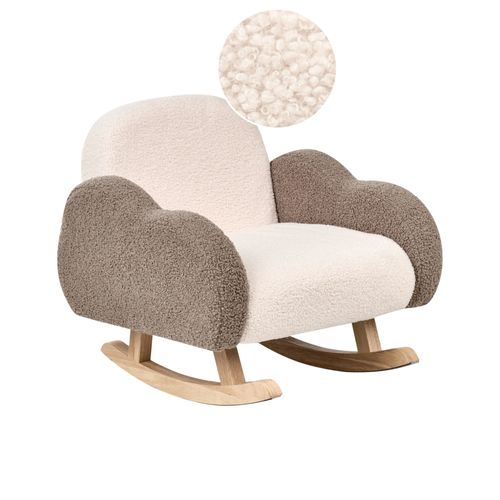 Chaise À Bascule Enfants En Bouclé Beige Skare