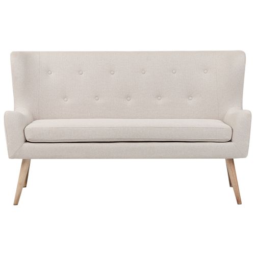 Canapé 2 Places En Tissu Beige Clair Skibby