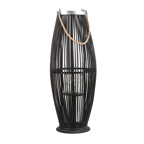 Lanterne Tahiti Bois 72 Cm Noir