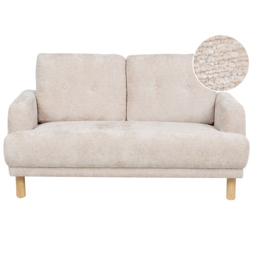 Canapé 2 Places En Bouclé Beige Tuve