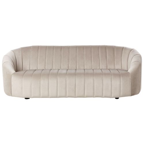 Canapé 3 Places En Velours Beige Malung