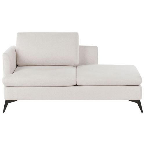 Chaise Longue Côté Gauche En Tissu Beige Clair Sievoz
